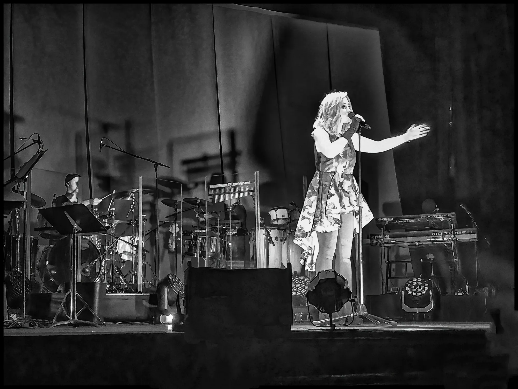Lara Fabian performing at the Warner Theatre, Washington, DC in 2018